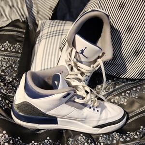 Jordan White and Navy Sneakers